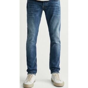 Zara Mens 90's Premium Denim Skinny Jeans Medium Wash Blue Size 31